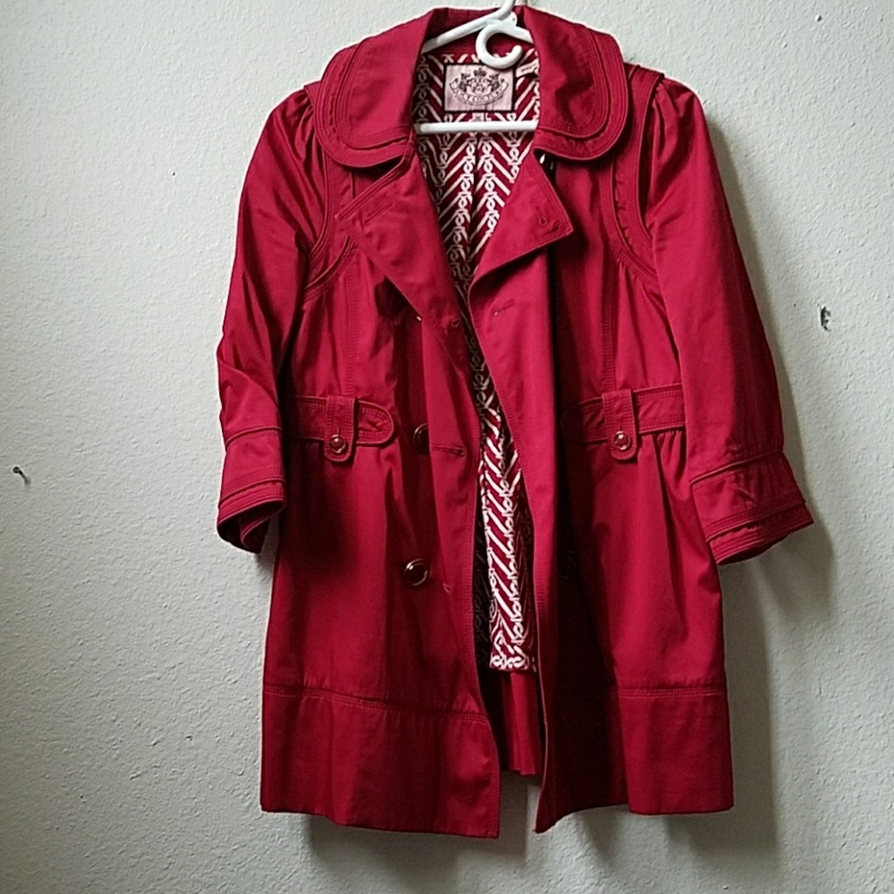 Vintage Juicy Couture Red Trench Jacket